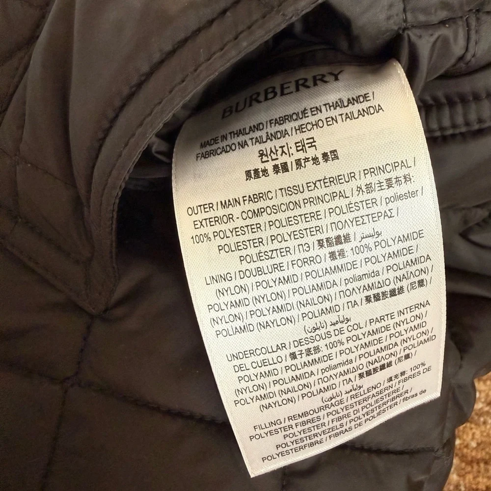 Burberry Cawthorne Slim Fit Quilted Jacket Black $1395 - Picture 12 of 12